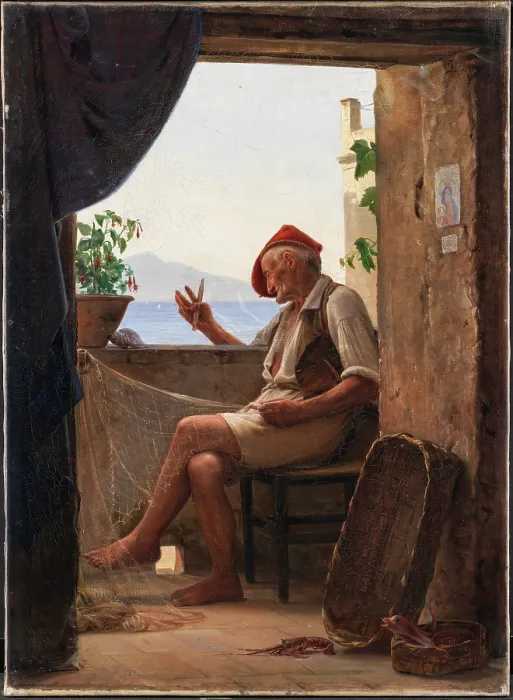 Framed Print : A Fisherman From Sorrento Framed Print : A Fisherman From Sorrento