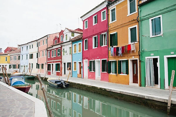 Fishermans cottages, Burano Venice, Italy