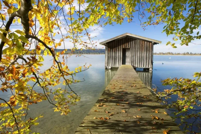Framed Print : Fishermans hut in autumn at Kochelsee Lake, Bavaria, Germany, Europe, PublicGround Framed Print : Fishermans hut in autumn at Kochelsee Lake, Bavaria, Germany, Europe, PublicGround