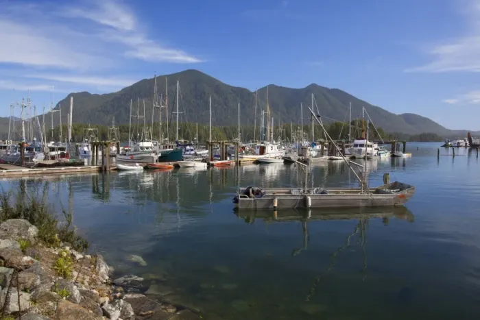 Framed Print : Fishermans Wharf; Tofino British Columbia Canada