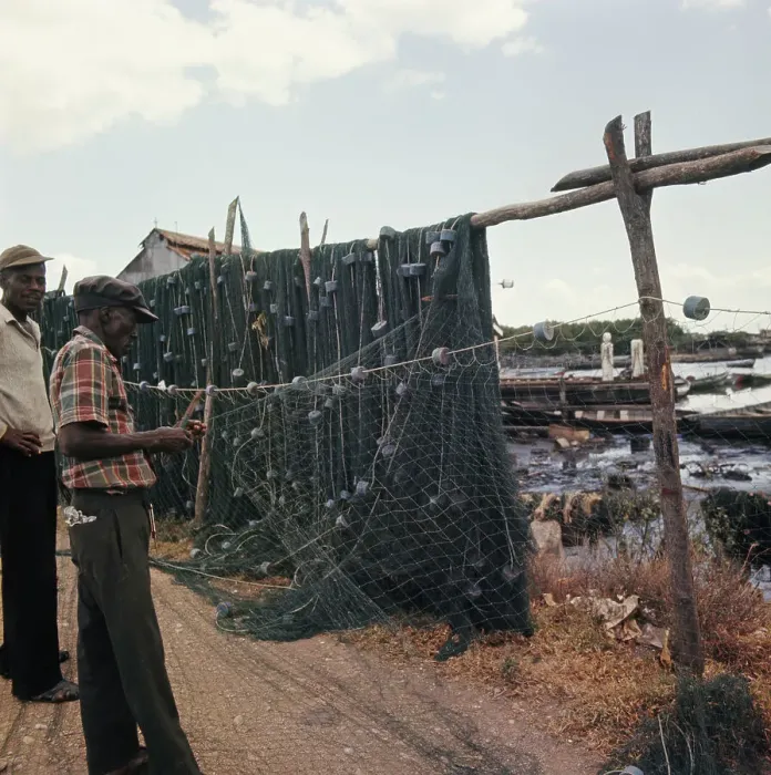 Framed Print : Fishermen With Nets, Trinidad Framed Print : Fishermen With Nets, Trinidad