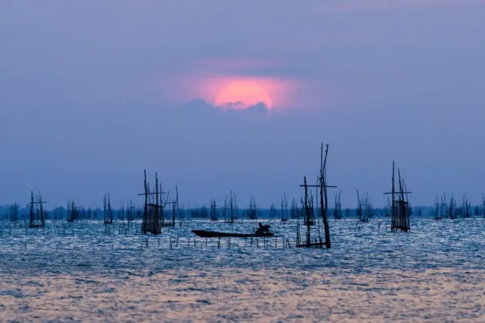 Framed Print : Fishery of the Songkla lake Framed Print : Fishery of the Songkla lake