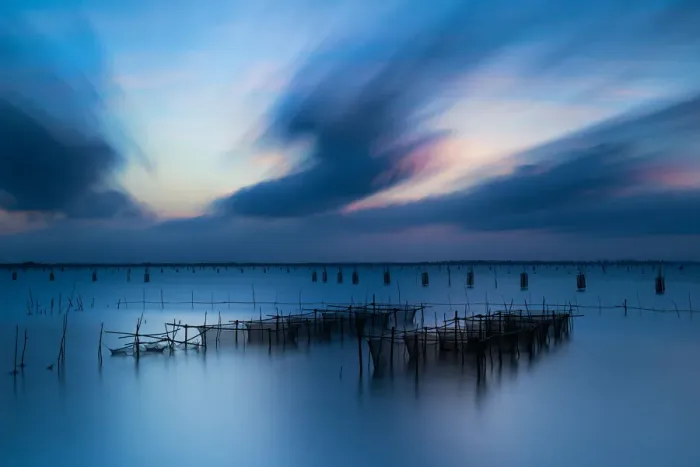 Framed Print : Fishery in Songkla lake