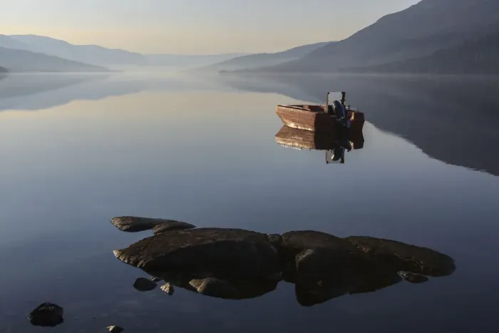 Framed Print : Fishing boat on Loch Arkaig in the early morning, Fort William, Highlands, Scotland, United Kingdom Framed Print : Fishing boat on Loch Arkaig in the early morning, Fort William, Highlands, Scotland, United Kingdom