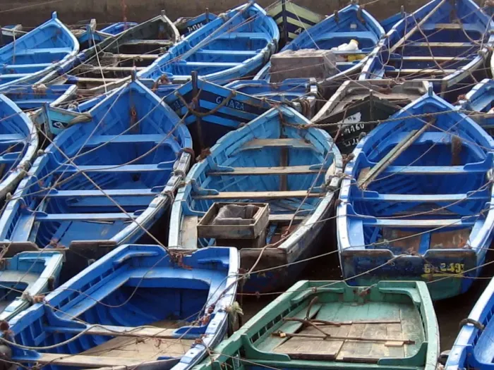 Framed Print : Fishing boats, Essaouira, Morocco