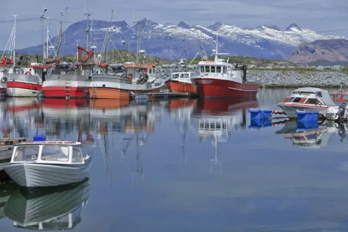 Framed Print : Fishing boats in the harbour of Vevelstadt, Stokkefjorden, Norway, Scandinavia, Europe Framed Print : Fishing boats in the harbour of Vevelstadt, Stokkefjorden, Norway, Scandinavia, Europe