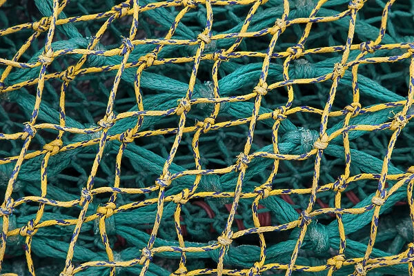 Fishing nets in the harbor of Husavik, Iceland