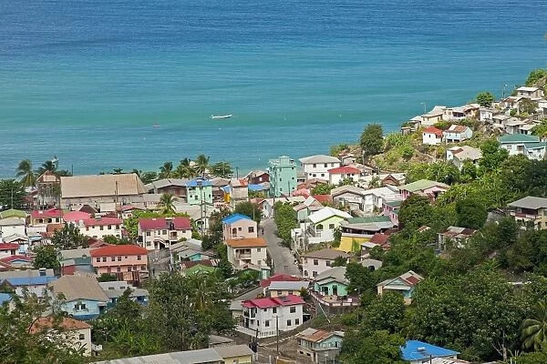 Fishing village on the coast, Canaries, Saint Lucia