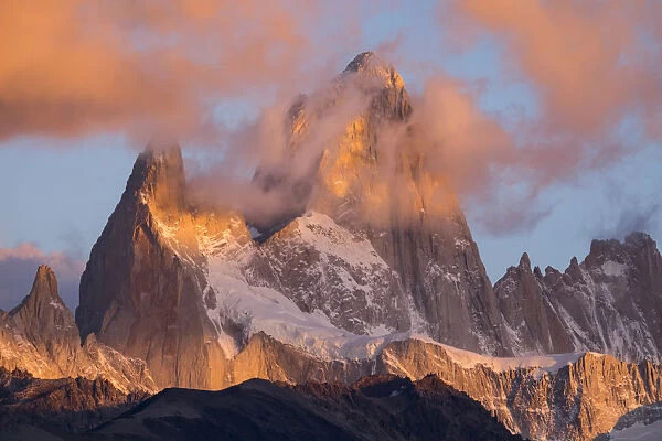 Fitz Roy covered with snow, Patagonia, Argentina