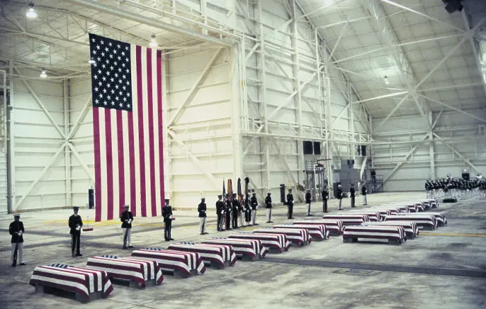 Framed Print : Flag-Covered Coffins Framed Print : Flag-Covered Coffins