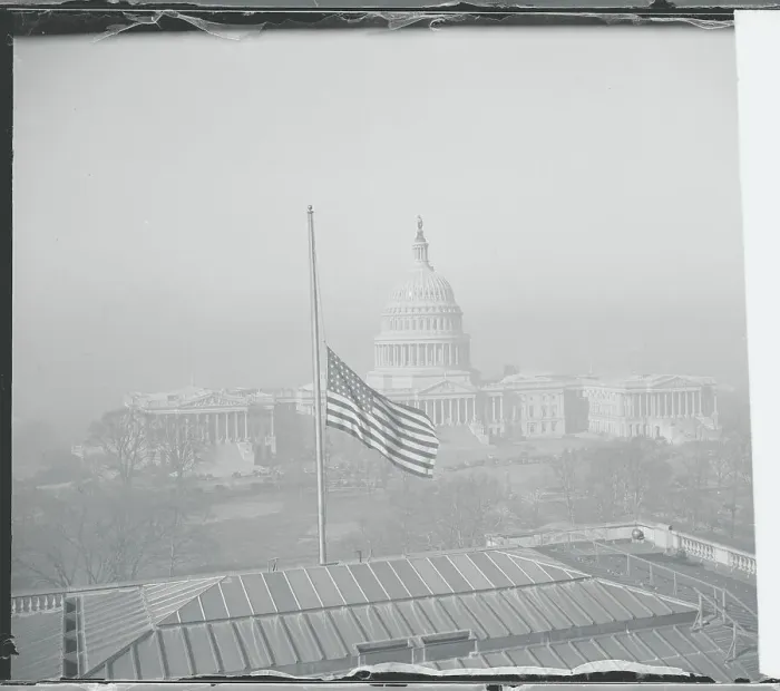 Framed Print : Flag Flying at Half Mast Framed Print : Flag Flying at Half Mast
