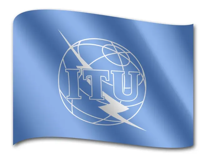 Framed Print : Flag of the International Telecommunication Union, ITU Framed Print : Flag of the International Telecommunication Union, ITU