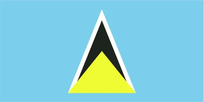 Framed Print : Flag Saint Lucia Framed Print : Flag Saint Lucia