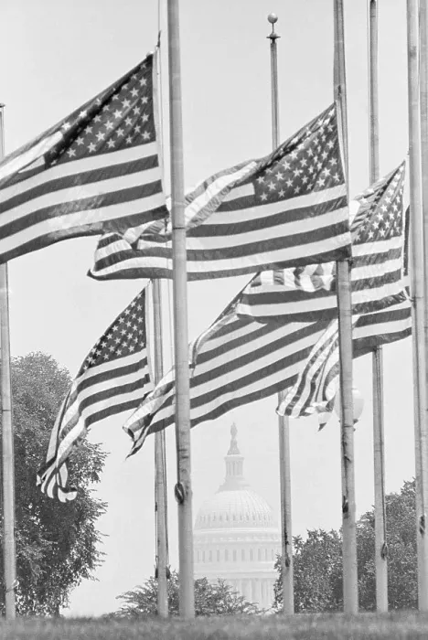 Framed Print : Flags Flying at Half-Mast Framed Print : Flags Flying at Half-Mast