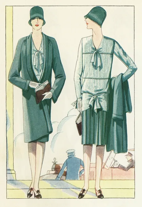 Framed Print : Flappers In Frocks And Coats