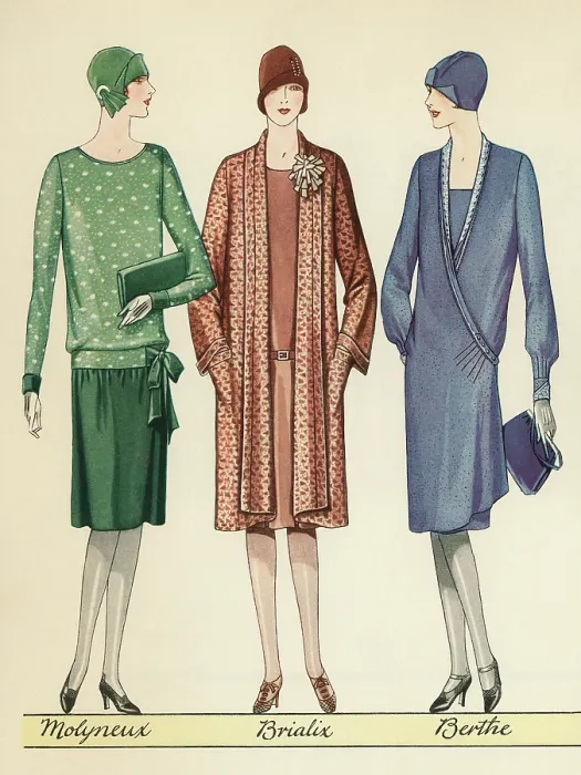 Framed Print : Flappers Modelling Outfits Framed Print : Flappers Modelling Outfits