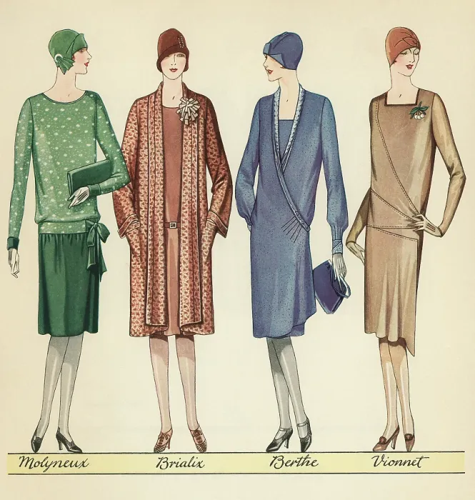Framed Print : Flappers Modelling Outfits Framed Print : Flappers Modelling Outfits