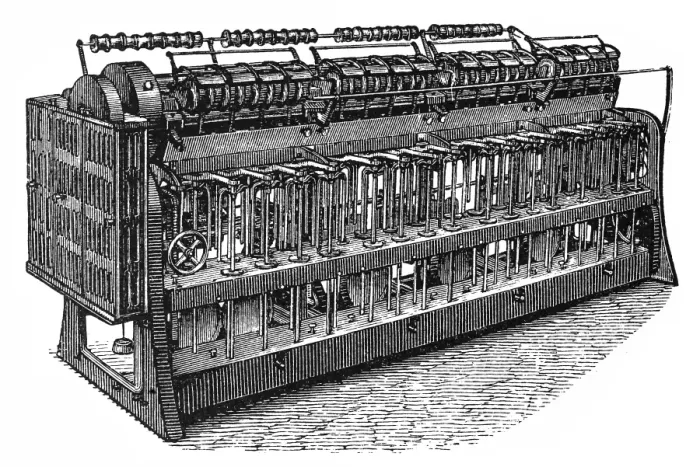 Framed Print : Flax spinning machine Framed Print : Flax spinning machine
