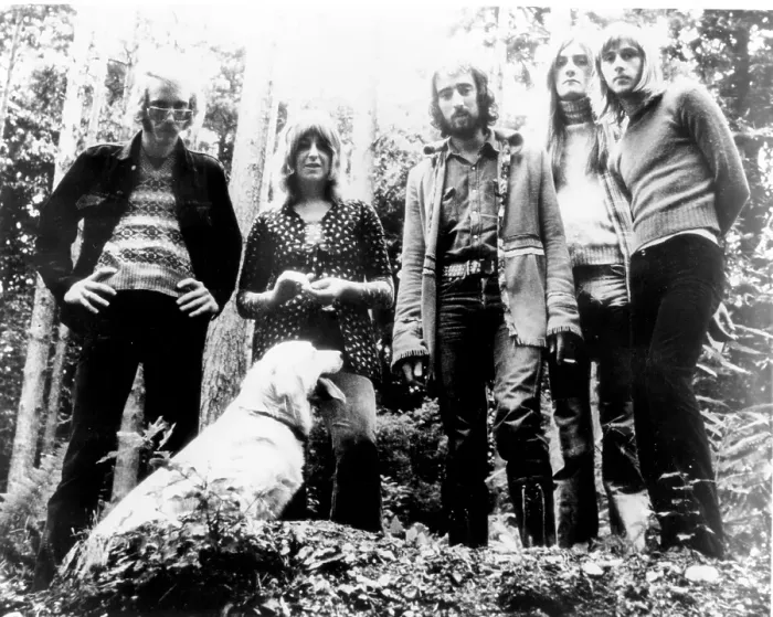 Framed Print : Fleetwood Mac Portrait With Dog Framed Print : Fleetwood Mac Portrait With Dog
