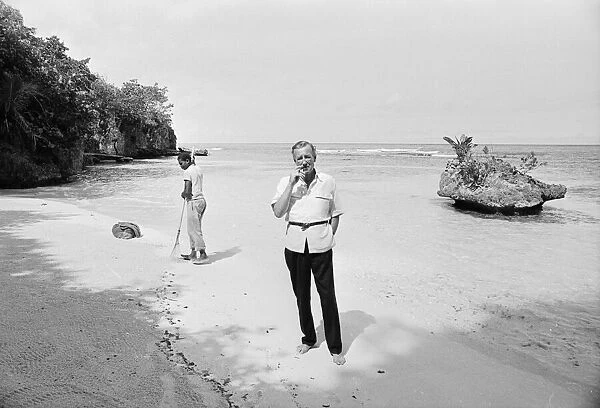 Fleming In Jamaica. British novelist Ian Fleming 