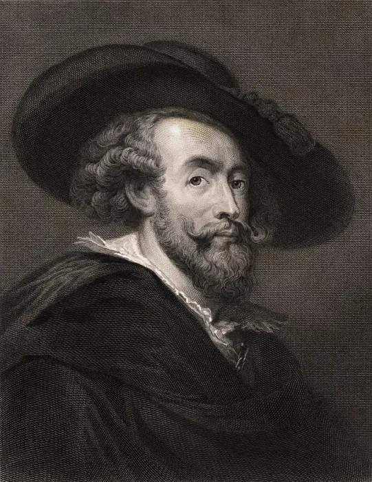 Framed Print : Flemish Painter Peter Paul Rubens Wearing Hat
