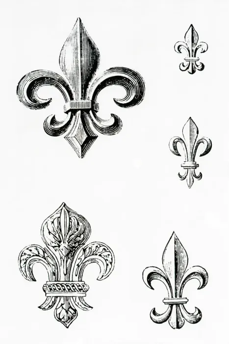 Framed Print : Fleurs-de-lis Designs