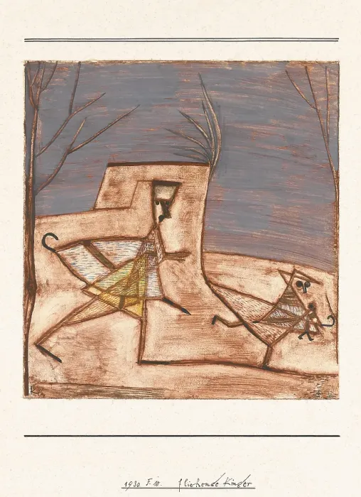 Framed Print : Fliehende Kinder (Children fleeing), 1930