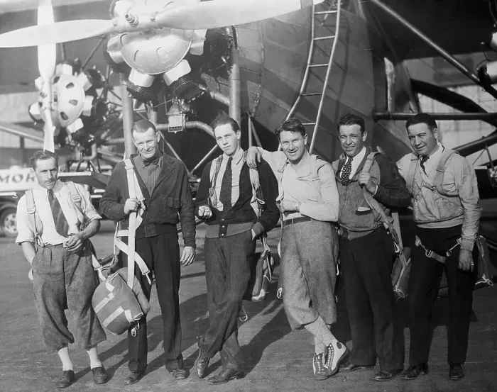 Framed Print : Flight Crew of Largest Tri-Motored Airplane Framed Print : Flight Crew of Largest Tri-Motored Airplane