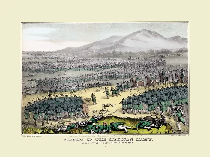 Framed Print : Flight of the Mexican Army Framed Print : Flight of the Mexican Army