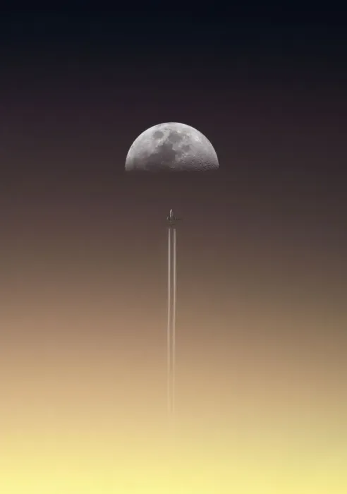 Framed Print : Flight to the moon Framed Print : Flight to the moon