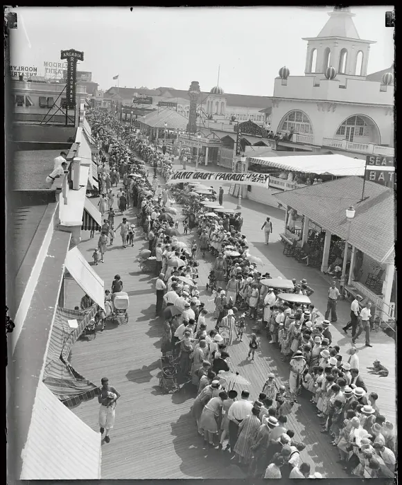 Framed Print : Floats Parading Down Side Walk Framed Print : Floats Parading Down Side Walk