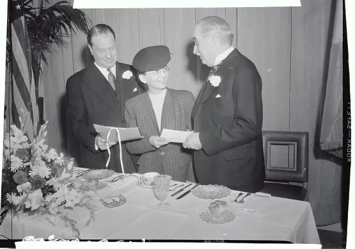 Framed Print : Florence B. Seibert Receiving Award Framed Print : Florence B. Seibert Receiving Award
