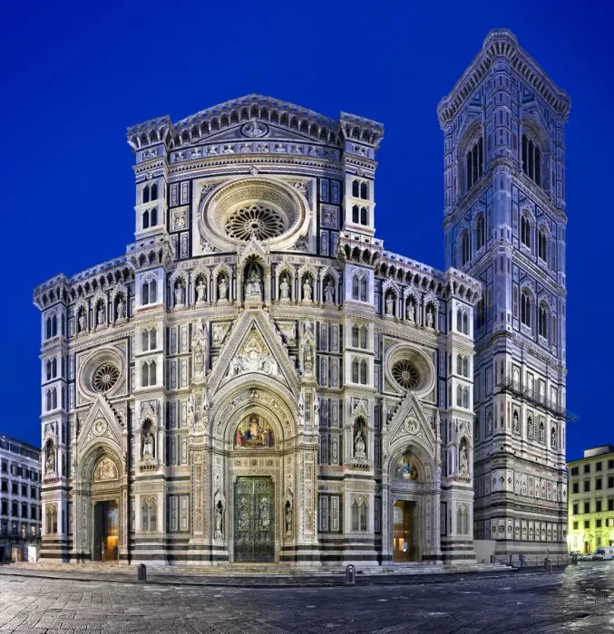 Framed Print : Florence cathedral facade, Italy