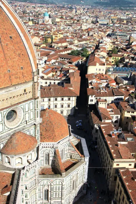 Framed Print : Florence Cathedral (Il Duomo di Firenze) & Florence Streets - Florence, Italy