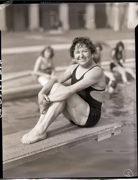 Framed Print : Florence Lowe Barnes Wears Bathing Suit Framed Print : Florence Lowe Barnes Wears Bathing Suit