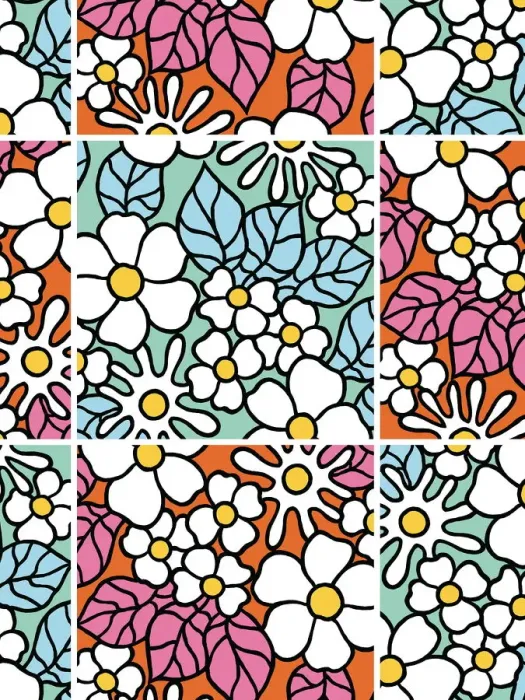 Framed Print : Flower pattern Framed Print : Flower pattern