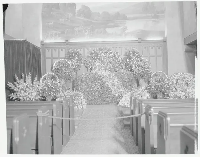 Framed Print : Flowers Covering Bier Framed Print : Flowers Covering Bier