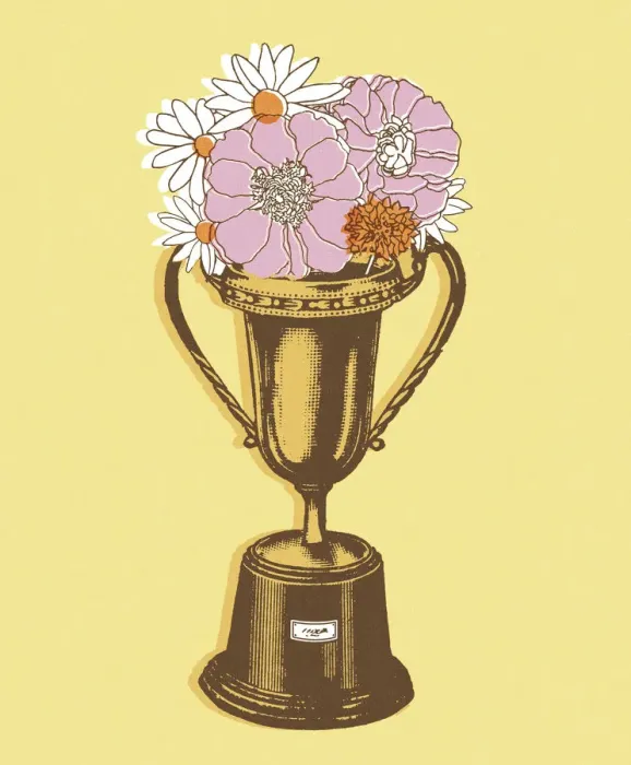Framed Print : Flowers in Trophy Framed Print : Flowers in Trophy