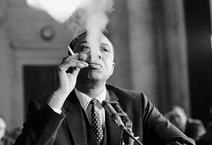 Framed Print : Floyd McKissick Blowing Smoke at Congressional Hearing Framed Print : Floyd McKissick Blowing Smoke at Congressional Hearing