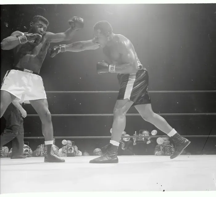 Framed Print : Floyd Paterson Ducking Punch from Archie Moore