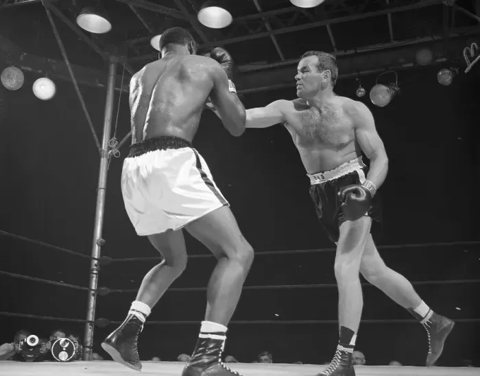 Framed Print : Floyd Patterson Boxing Against Ingemar Johansson Framed Print : Floyd Patterson Boxing Against Ingemar Johansson