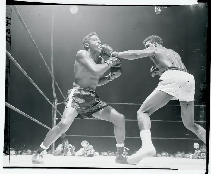 Framed Print : Floyd Patterson Boxing Against Tommy Jackson