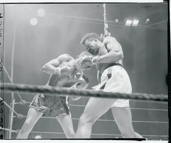 Framed Print : Floyd Patterson Boxing Against Tommy Jackson Framed Print : Floyd Patterson Boxing Against Tommy Jackson