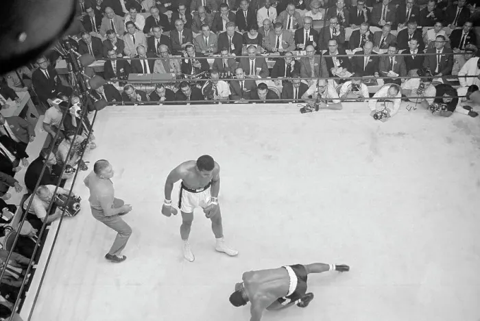 Framed Print : Floyd Patterson Falling to the Canvas Framed Print : Floyd Patterson Falling to the Canvas