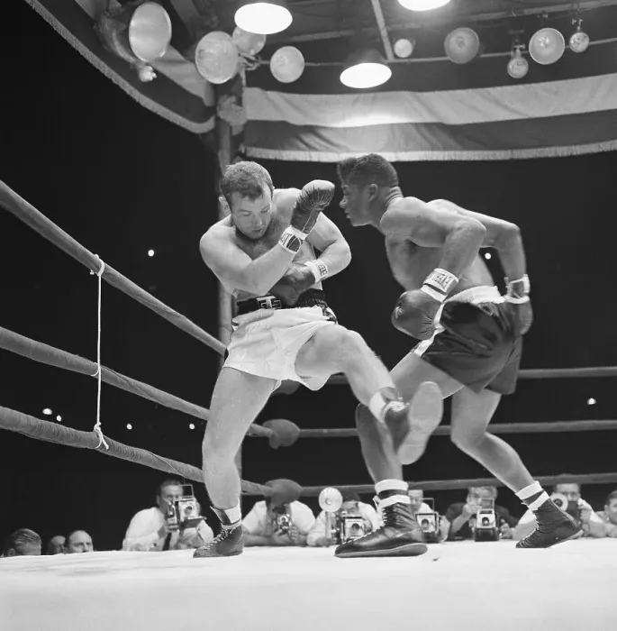 Framed Print : Floyd Patterson Fighting Ingemar Johansson Framed Print : Floyd Patterson Fighting Ingemar Johansson