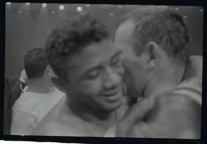 Framed Print : Floyd Patterson and Ingemar Johansson Hugging Each Other Framed Print : Floyd Patterson and Ingemar Johansson Hugging Each Other