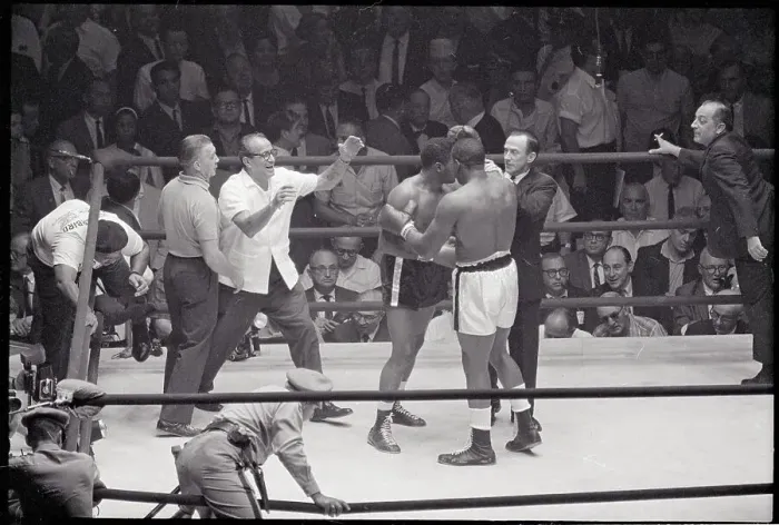 Framed Print : Floyd Patterson and Sonny Liston Embrace Framed Print : Floyd Patterson and Sonny Liston Embrace