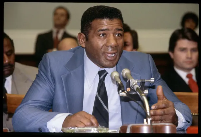 Framed Print : Floyd Patterson Testifying to Congress Framed Print : Floyd Patterson Testifying to Congress