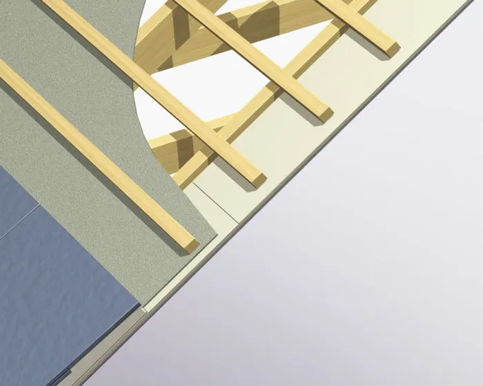 Framed Print : Flush verge on a gabled roof, close-up Framed Print : Flush verge on a gabled roof, close-up