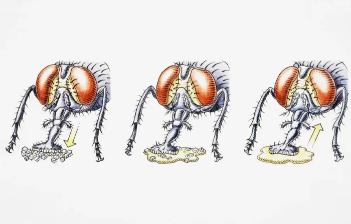 Framed Print : Fly ingesting liquidized food using proboscis Framed Print : Fly ingesting liquidized food using proboscis